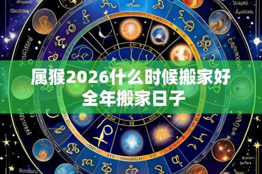 属猴2026什么时候搬家好 全年搬家日子