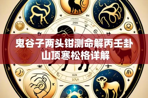 鬼谷子两头钳测命解丙壬卦 山顶寒松格详解