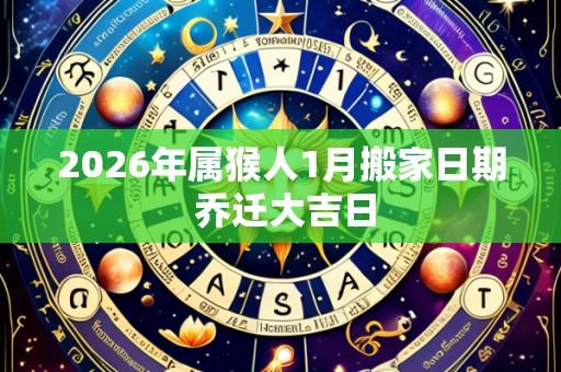 2026年属猴人1月搬家日期 乔迁大吉日