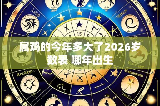 属鸡的今年多大了2026岁数表 哪年出生