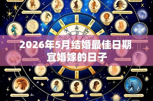 2026年5月结婚最佳日期 宜婚嫁的日子