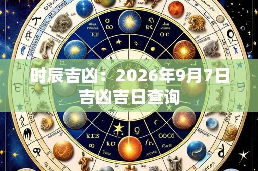 时辰吉凶:2026年9月7日吉凶吉日查询