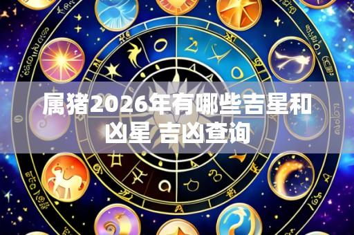 属猪2026年有哪些吉星和凶星 吉凶查询