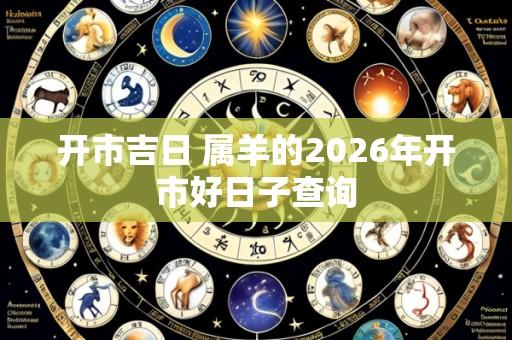 开市吉日 属羊的2026年开市好日子查询