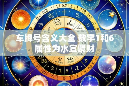 车牌号含义大全 数字1和6属性为水宜聚财