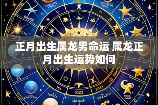 正月出生属龙男命运 属龙正月出生运势如何