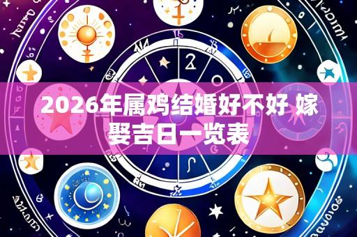 2026年属鸡结婚好不好 嫁娶吉日一览表