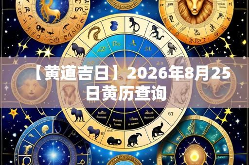 【黄道吉日】2026年8月25日黄历查询