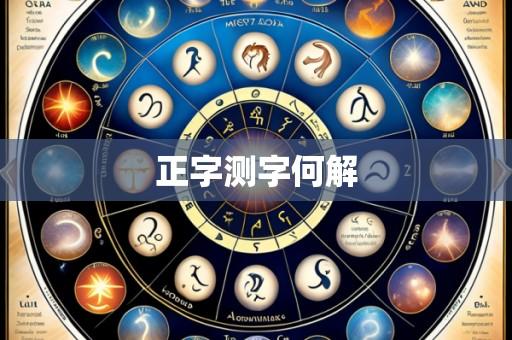 正字测字何解