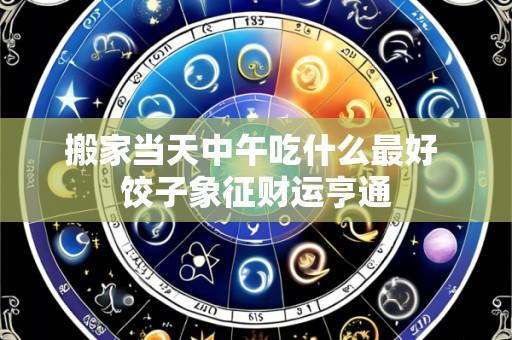 搬家当天中午吃什么最好 饺子象征财运亨通