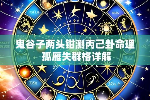 鬼谷子两头钳测丙己卦命理 孤雁失群格详解