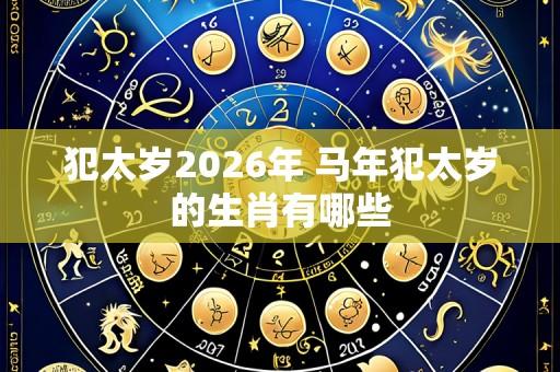 犯太岁2026年 马年犯太岁的生肖有哪些
