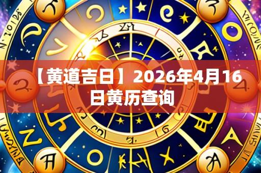 【黄道吉日】2026年4月16日黄历查询