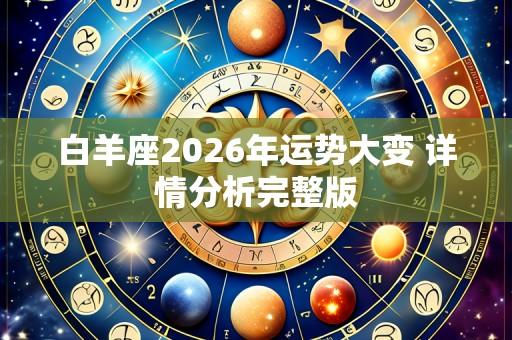 白羊座2026年运势大变 详情分析完整版