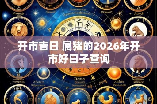 开市吉日 属猪的2026年开市好日子查询