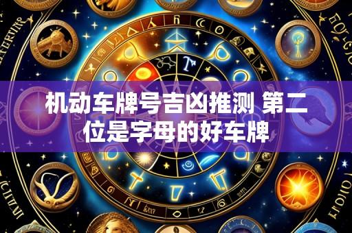 机动车牌号吉凶推测 第二位是字母的好车牌