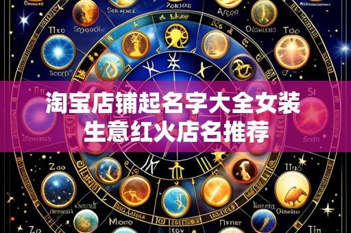 淘宝店铺起名字大全女装 生意红火店名推荐