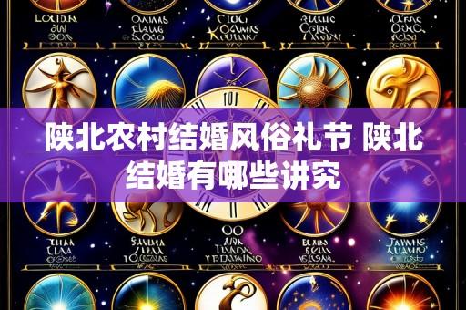 陕北农村结婚风俗礼节 陕北结婚有哪些讲究