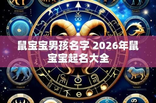 鼠宝宝男孩名字 2026年鼠宝宝起名大全
