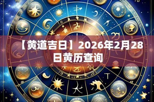 【黄道吉日】2026年2月28日黄历查询