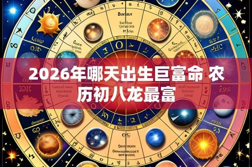 2026年哪天出生巨富命 农历初八龙最富