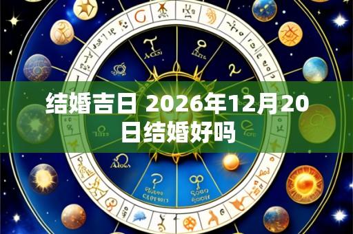 结婚吉日 2026年12月20日结婚好吗