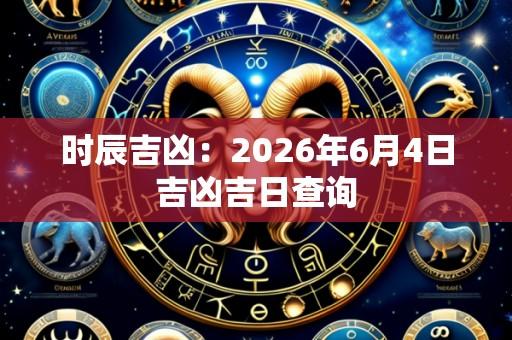 时辰吉凶：2026年6月4日吉凶吉日查询
