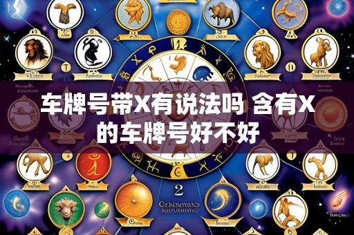 车牌号带X有说法吗 含有X的车牌号好不好