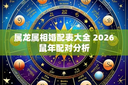 属龙属相婚配表大全 2026鼠年配对分析
