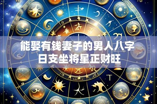 能娶有钱妻子的男人八字 日支坐将星正财旺