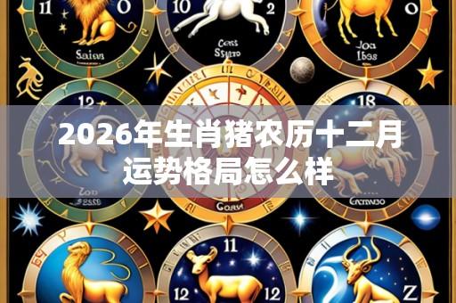 2026年生肖猪农历十二月运势格局怎么样
