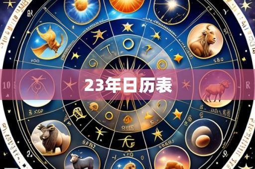 23年日历表