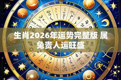 生肖2026年运势完整版 属兔贵人运旺盛