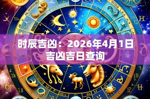 时辰吉凶:2026年4月1日吉凶吉日查询