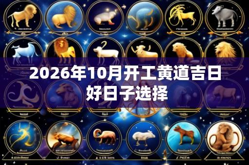 2026年10月开工黄道吉日 好日子选择