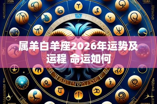 属羊白羊座2026年运势及运程 命运如何