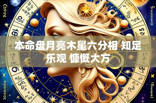 本命盘月亮木星六分相 知足乐观 慷慨大方
