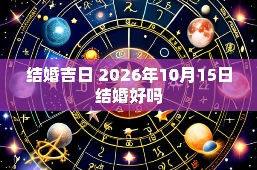 结婚吉日 2026年10月15日结婚好吗
