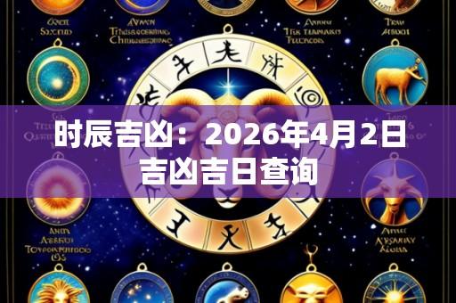 时辰吉凶:2026年4月2日吉凶吉日查询