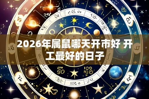 2026年属鼠哪天开市好 开工最好的日子