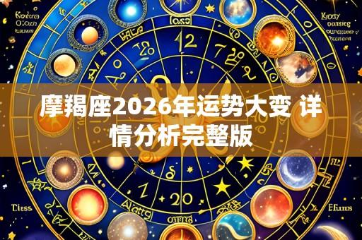 摩羯座2026年运势大变 详情分析完整版