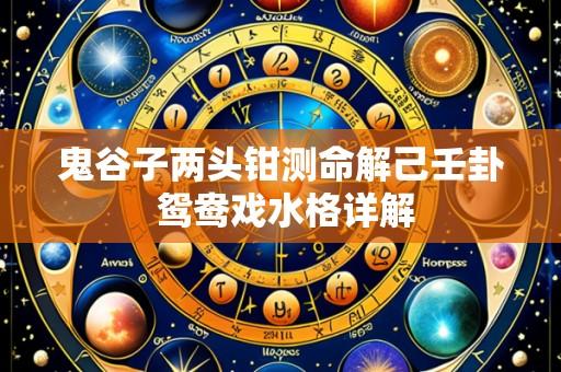 鬼谷子两头钳测命解己壬卦 鸳鸯戏水格详解