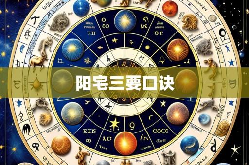 阳宅三要口诀