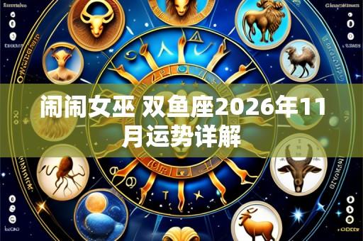 闹闹女巫 双鱼座2026年11月运势详解