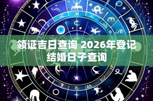 领证吉日查询 2026年登记结婚日子查询