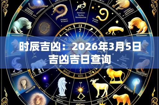 时辰吉凶:2026年3月5日吉凶吉日查询