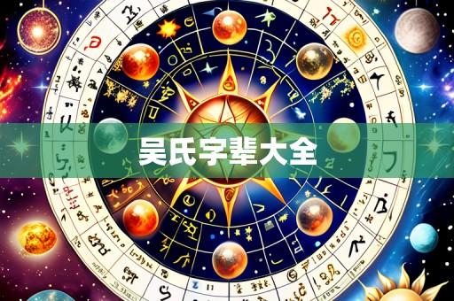 吴氏字辈大全