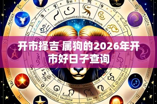 开市择吉 属狗的2026年开市好日子查询