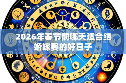 2026年春节前哪天适合结婚嫁娶的好日子