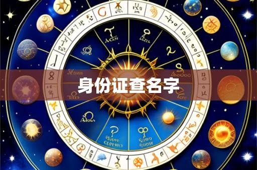 身份证查名字